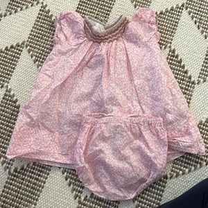 Jacadi 6 month pink printed dress